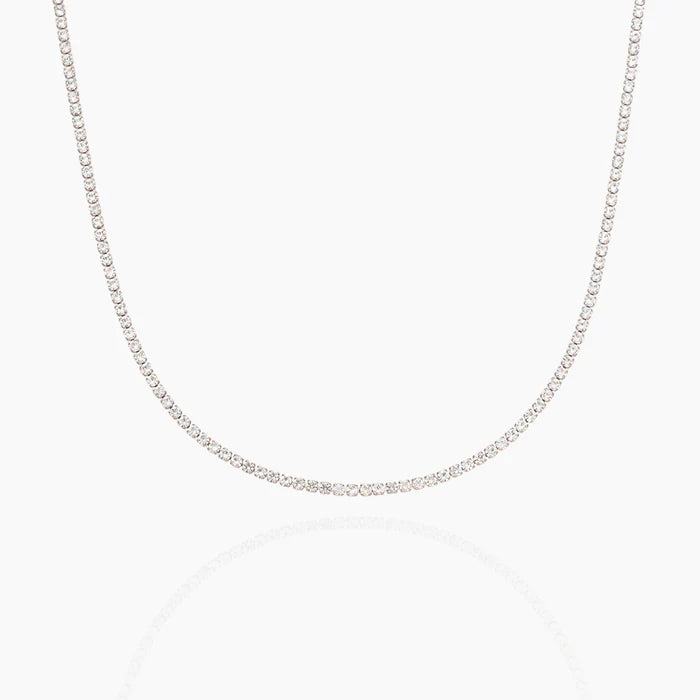 16Ct Round Cut VS1 Diamond Tennis Necklace For Him