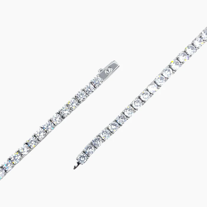 19Ct Round Cut VS1 Diamond Tennis Necklace For Him